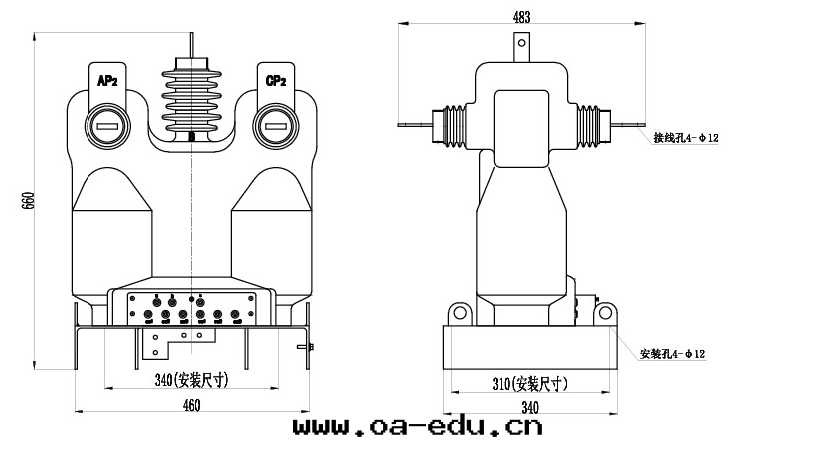 外形及(jí)安裝(zhuāng)尺(chǐ)寸(cùn)